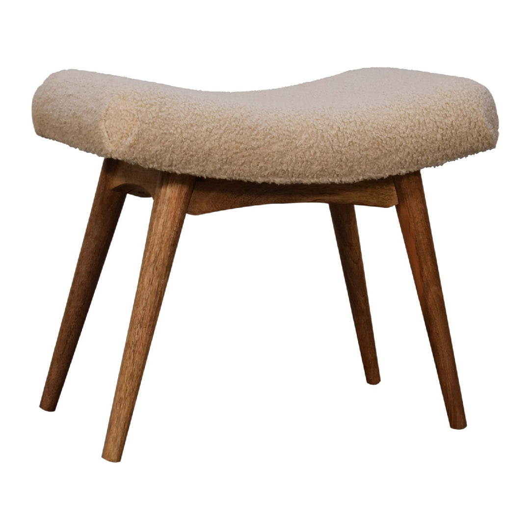 Upholstered Bench with Wooden Legs