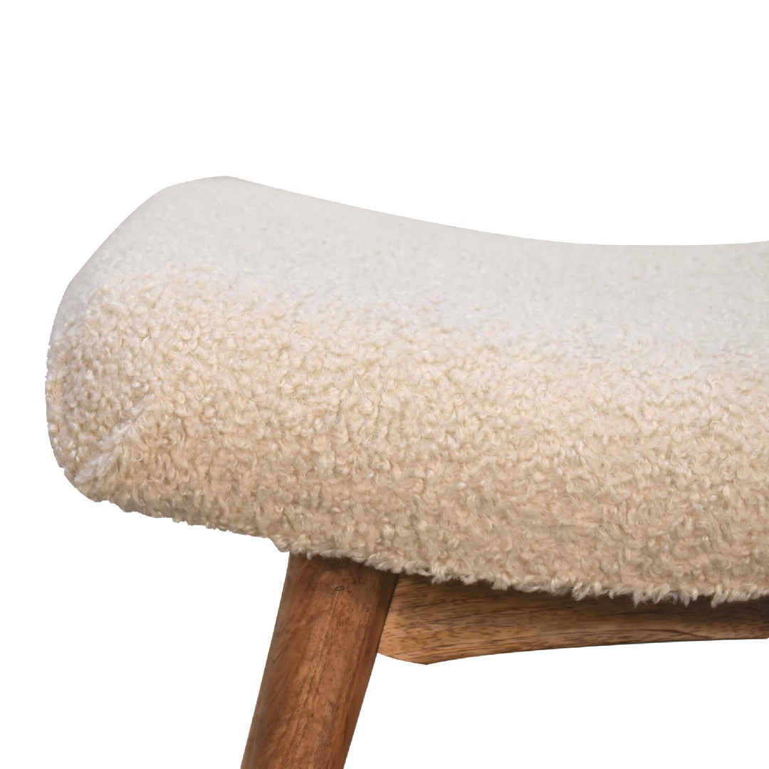 Upholstered Bench with Wooden Legs