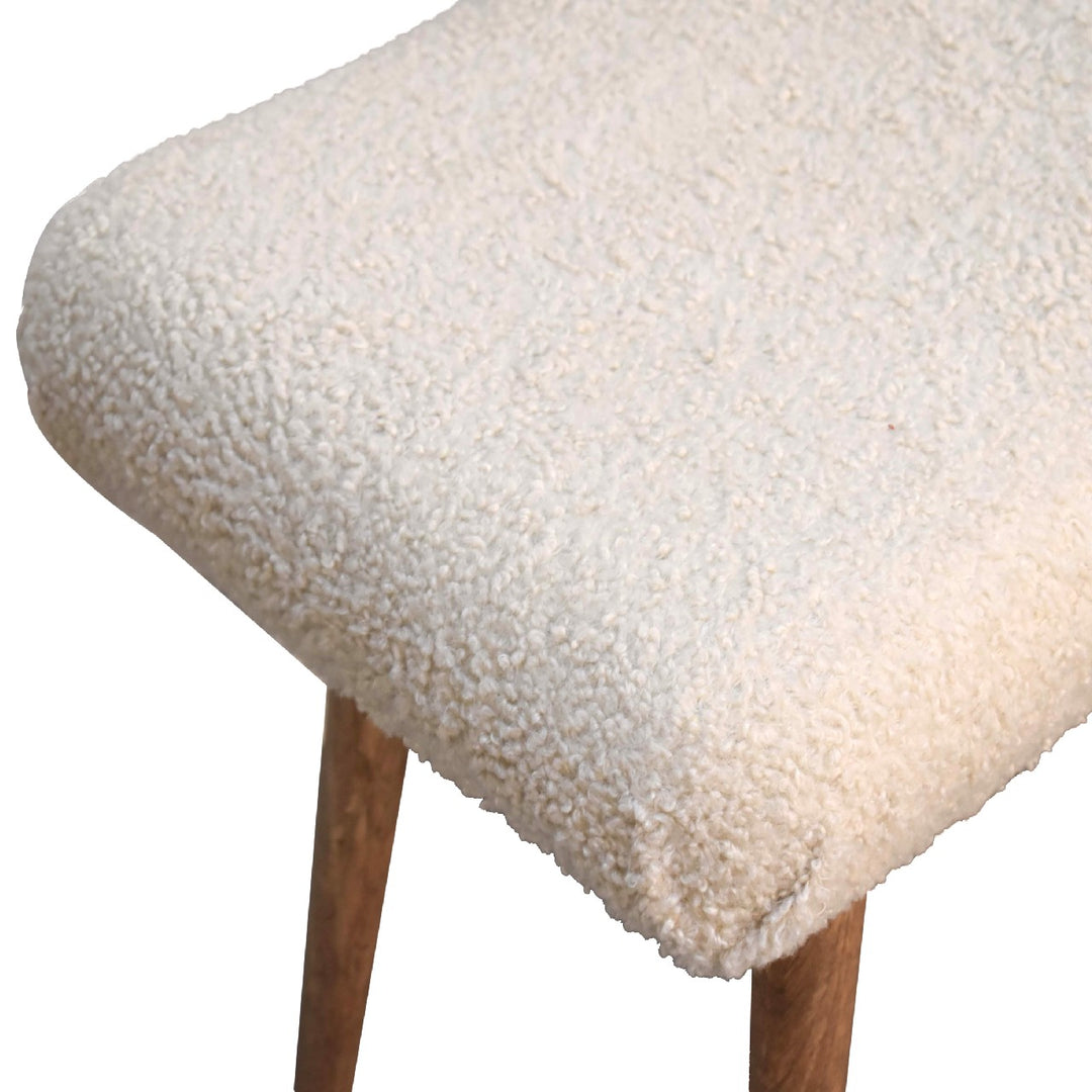 Upholstered Bench with Wooden Legs