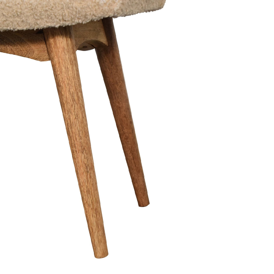 Upholstered Bench with Wooden Legs