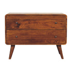 Load image into Gallery viewer, Wooden Bedside Table with Two Drawers
