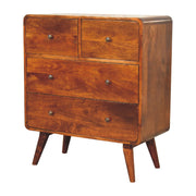 Mid-Century Modern Solid Wood Chest of Drawers