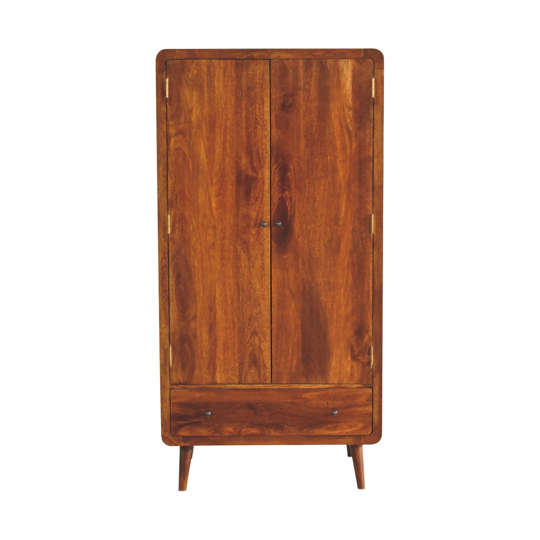 Rustic Charm Solid Wood Wardrobe
