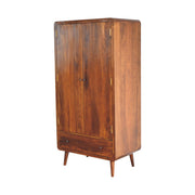 Rustic Charm Solid Wood Wardrobe