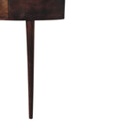 Load image into Gallery viewer, Walnut Finish Half-Moon Console Table
