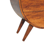 Load image into Gallery viewer, Modern Half-Moon Wooden Chest of Drawers with Brass Handles
