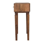 Load image into Gallery viewer, Handcrafted Wooden Console Table with Woven Drawer Fronts
