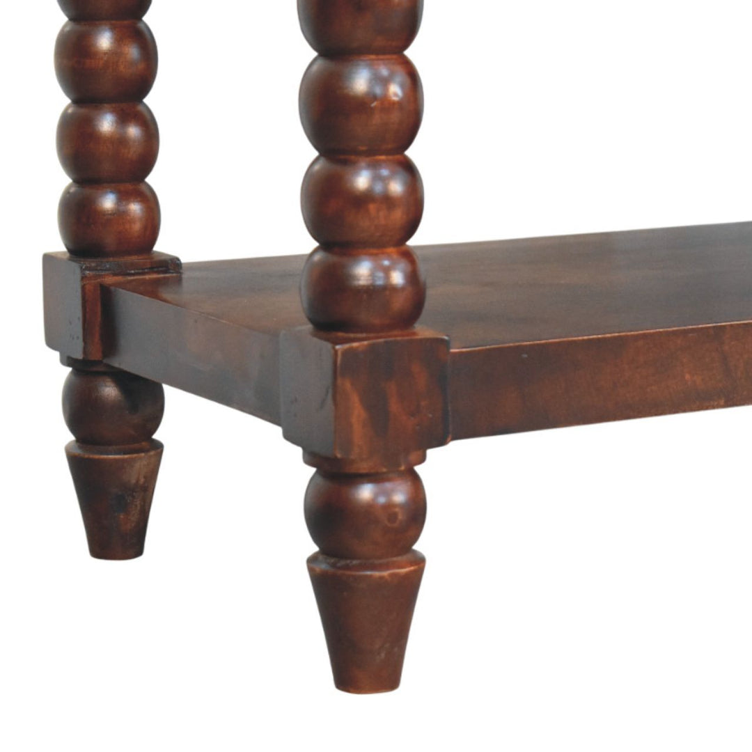 Vintage-Inspired Wooden Bench with Leather Seat and Storage Drawers