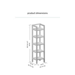 Load image into Gallery viewer, Slim Solid Wood 5-Tier Book Shelf
