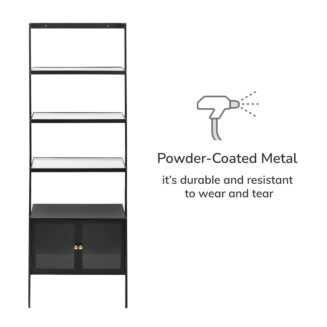 Contemporary Glass & Metal bookcase