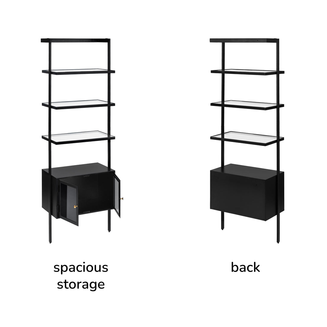 Contemporary Glass & Metal bookcase