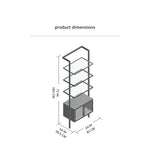 Load image into Gallery viewer, Contemporary Glass &amp; Metal bookcase
