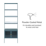 Load image into Gallery viewer, Contemporary Glass &amp; Metal bookcase
