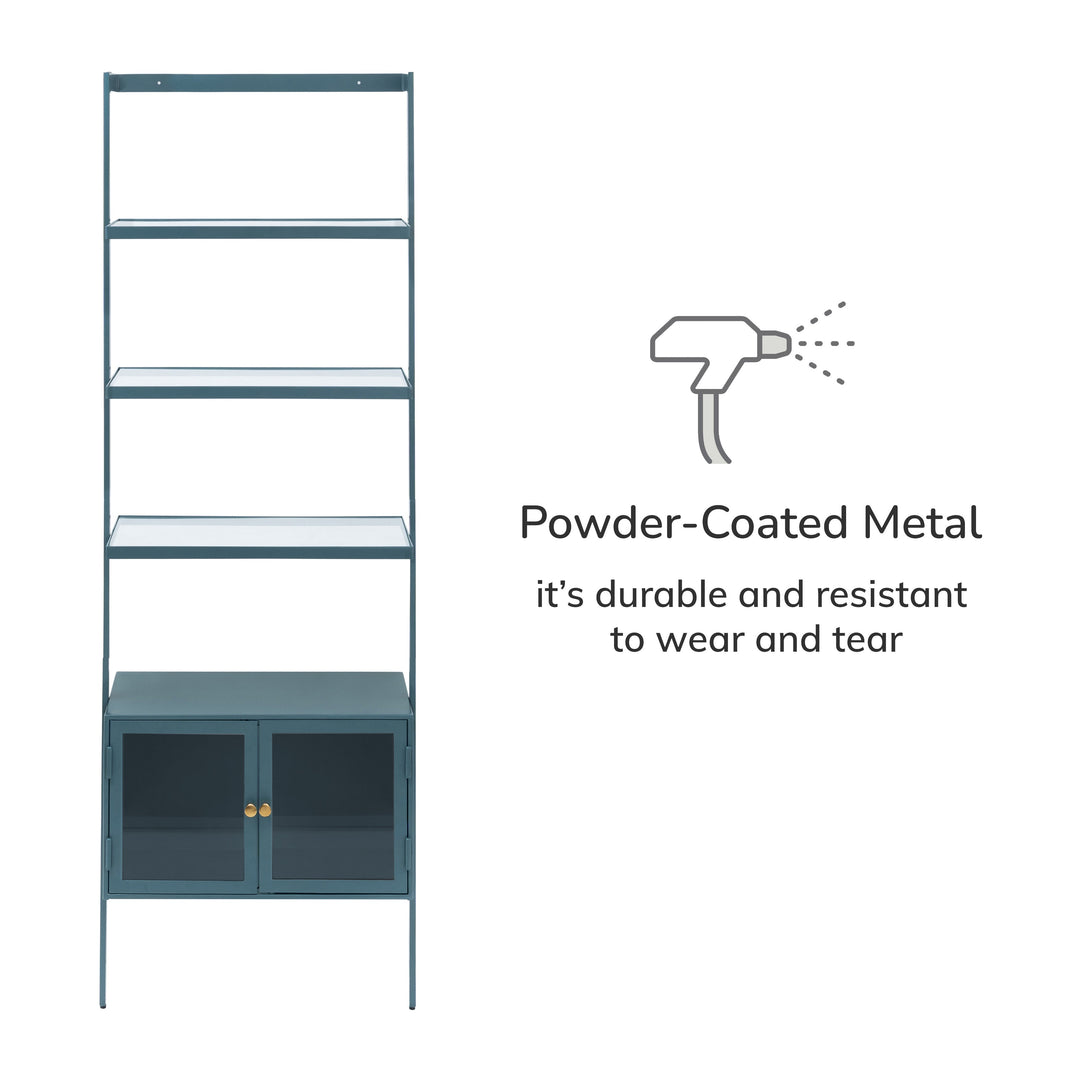 Contemporary Glass & Metal bookcase