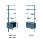 Load image into Gallery viewer, Contemporary Glass &amp; Metal bookcase
