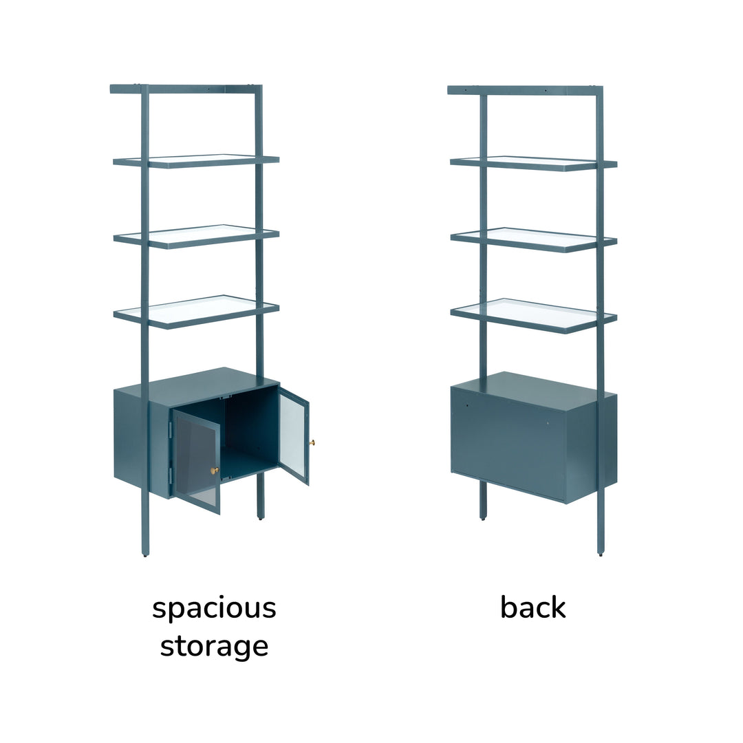 Contemporary Glass & Metal bookcase