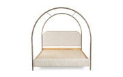 Solace Canopy Bed with Arch Frame in Neutral Upholstery