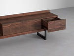Load image into Gallery viewer, Nuvano Solid Wood Slatted Front TV Console
