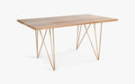 Load image into Gallery viewer, Modern Geometric Dining Table with Brass Legs
