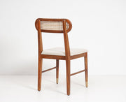 Solid Wood & Rattan Cane Dining Chair