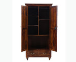Load image into Gallery viewer, Classic Solid Wood Wardrobe with Elegant Carved Details and Dual Storage
