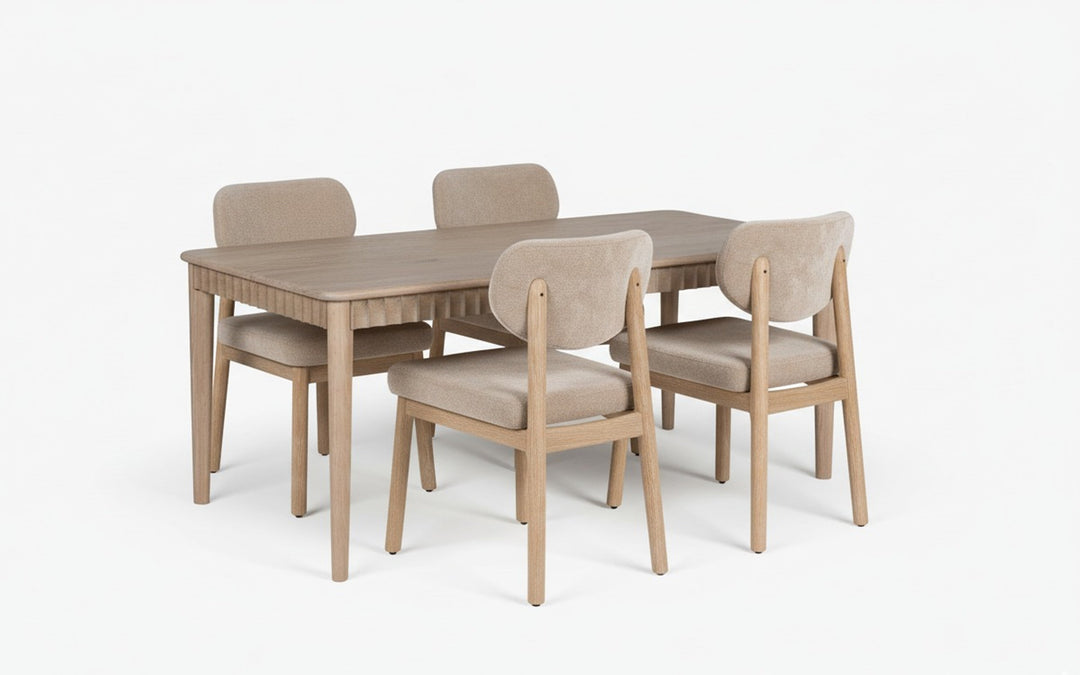 Contemporary Scandinavian Dining Table Set