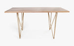 Load image into Gallery viewer, Modern Geometric Dining Table with Brass Legs
