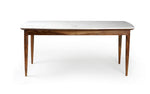 Load image into Gallery viewer, Elegant Marble and Wood Dining Table
