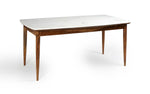 Load image into Gallery viewer, Elegant Marble and Wood Dining Table
