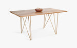 Load image into Gallery viewer, Modern Geometric Dining Table with Brass Legs
