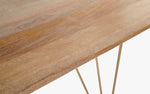 Load image into Gallery viewer, Modern Geometric Dining Table with Brass Legs
