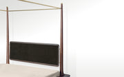 Canopy Wooden Bed with Brass Accents