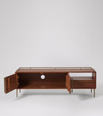 Load image into Gallery viewer, Aurra Mid-Century Solid Wood &amp; Brass TV Unit
