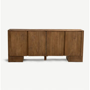 Solid Oak Artisan Sideboard with Minimalist Block Base